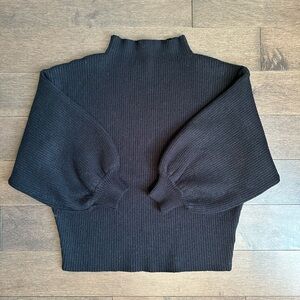 Anthropologie Line + Dot Funnel Neck Sweater Sz S Black